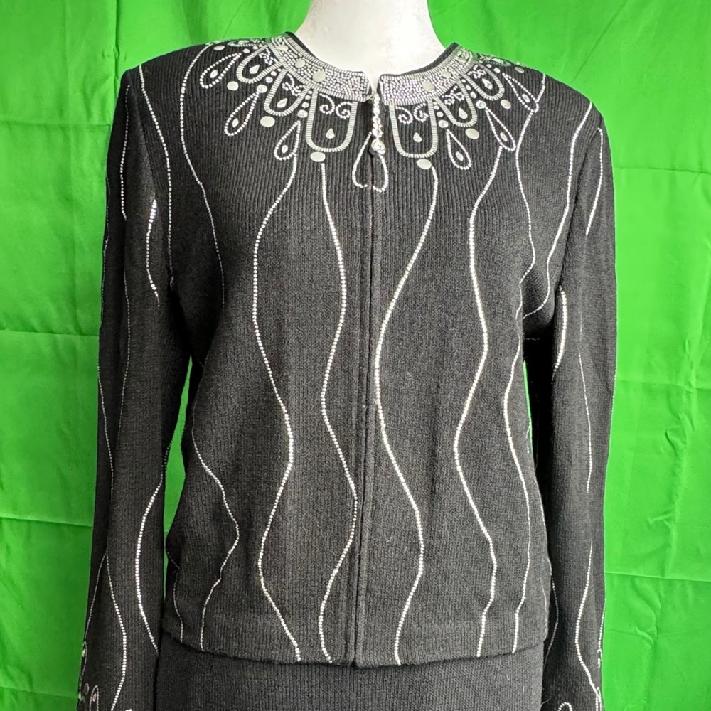 St. John Sheath dress and Sparkly jacket